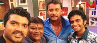 Bullet Prakash with Darshan Thoogudeep