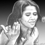 Caricature of mahalakshmi iyer