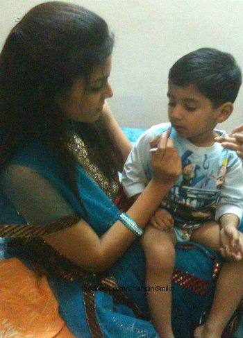 Chandini Tamilarasan with her brother