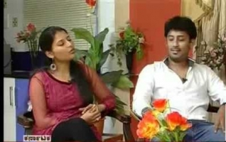 Harsha with wife sithara vaidya