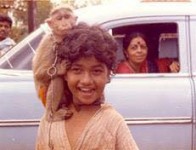 Master manjunath with a monkey