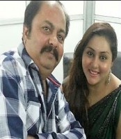 Namitha with father mukesh vankawala