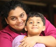Sangeetha gururaj with her son